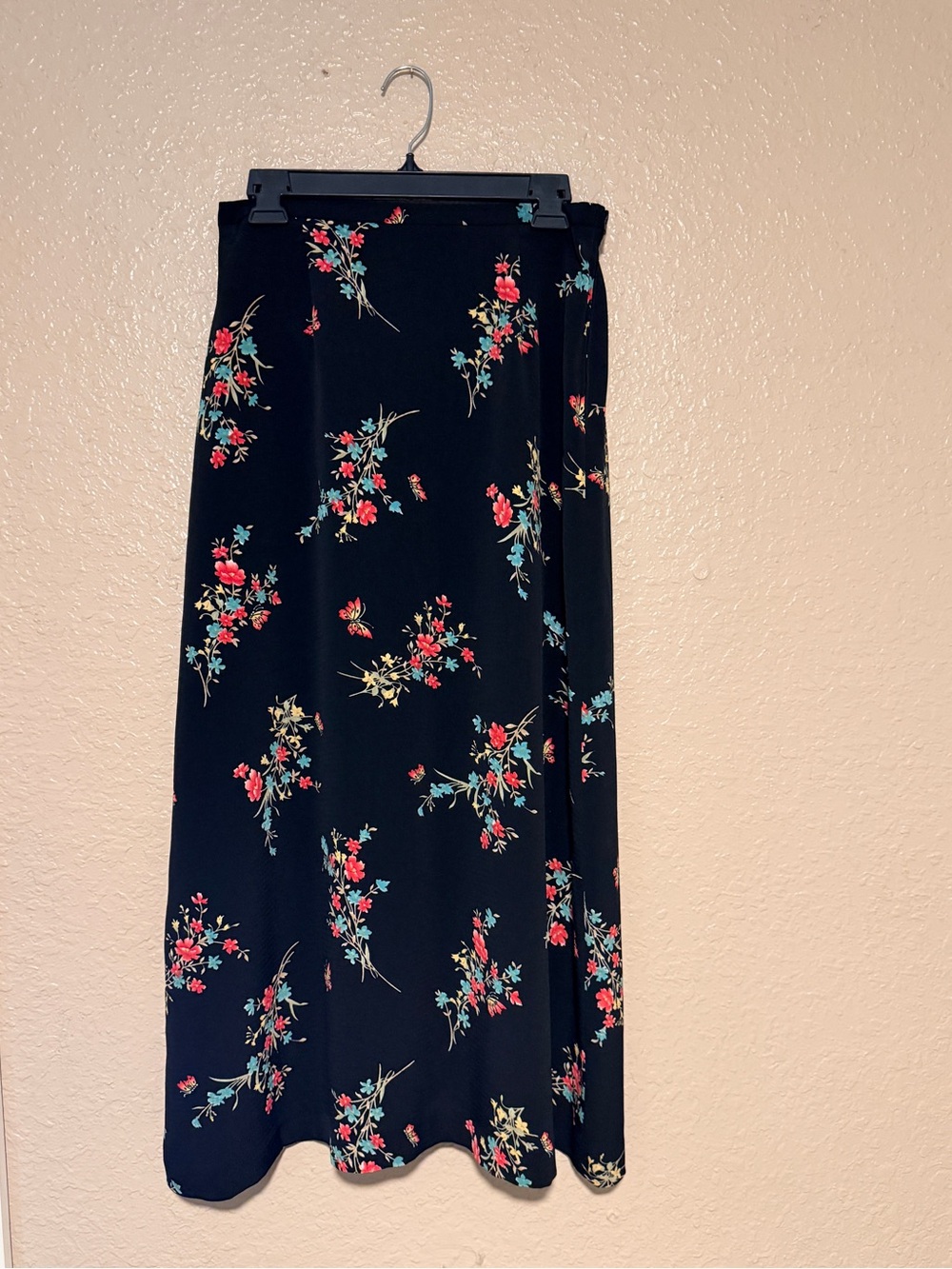 Kathy Lee Long Black Floral Midi Skirt - Elegant Everyday Style